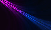 istock Abstract modern pink and dark blue background with light rays and high-speed movement lines concept. 1413797654