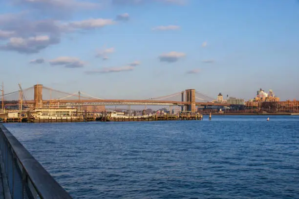 Photo of Brooklyn bridge, New York City.