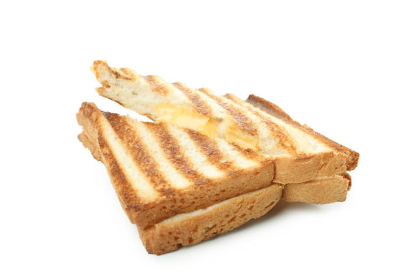 istock Tasty grilled sandwich isolated on white background 1413800123