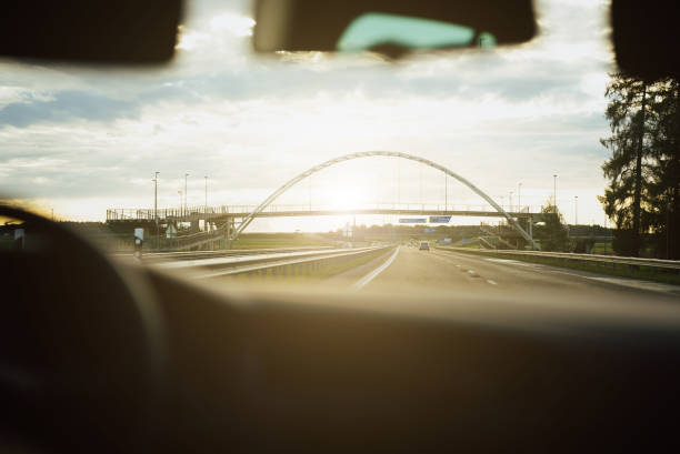 istock Driving car in summertime. Road Narva-Tallinn. 1413802036