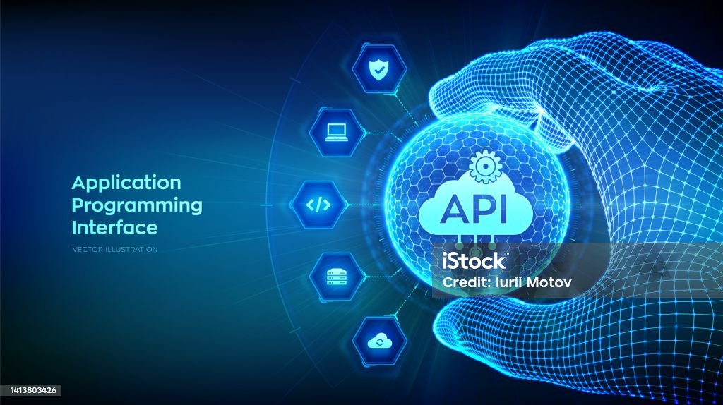 Api Application Programming Interface Berbentuk Bola Dengan Pola Segi ...
