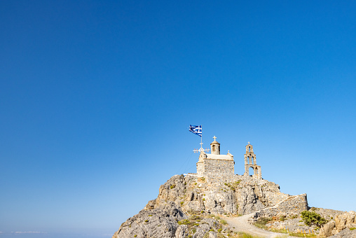 Church of Agios Paisios near Damnoni Beach in Rethymno Region on Crete, Greece