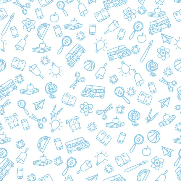 Vector illustration of Back To School Seamless Pattern