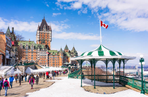 Early springtime in Quebec City stock photo