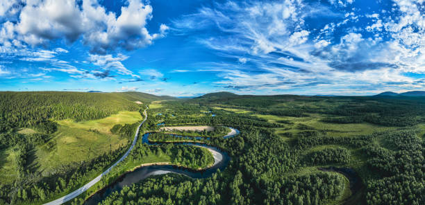 istock Beautiful forest and river summer landscape 1413816147