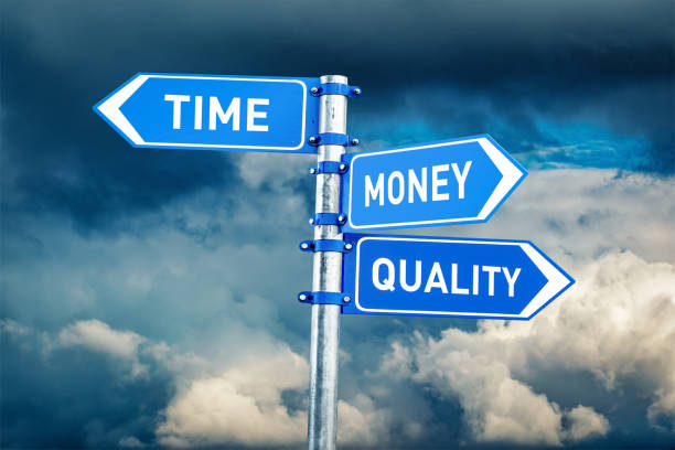istock time money quality arrow direction sign difference over dramatic sky background as business concept 1413821237