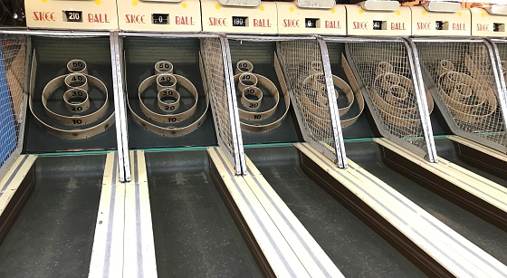 Skee-Ball game machines in Manitou Springs, Colorado