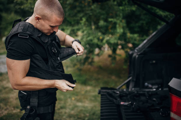 istock Swat team soldier preparing for a mission 1413821380
