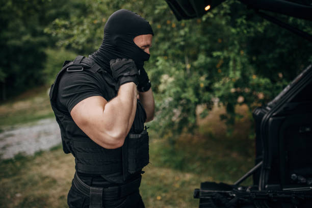 istock Swat team soldier preparing for a mission 1413821482