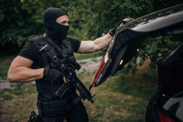 istock Swat team soldier is ready for a mission 1413821667