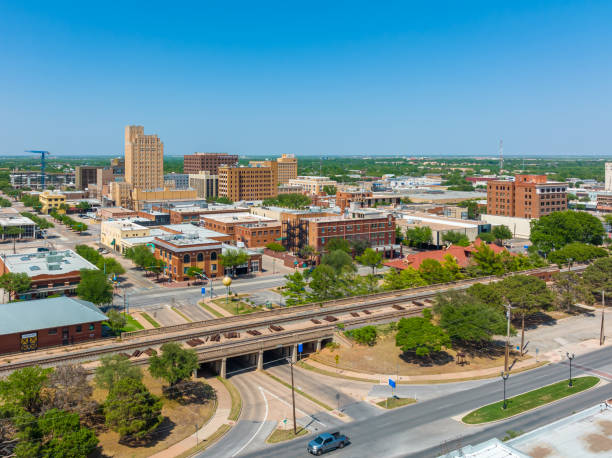 Aerial View of Abilene Texas Downtown Area Aerial View of Abilene Texas Downtown Area abilene texas stock pictures, royalty-free photos & images