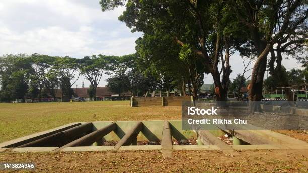 A Military Obstacle Course Stock Photo - Download Image Now - Military Training, Outdoors, Agricultural Field