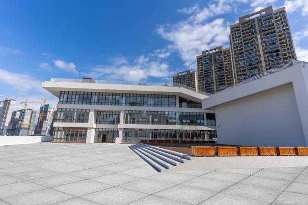 istock Square passage in front of modern urban buildings 1413830016
