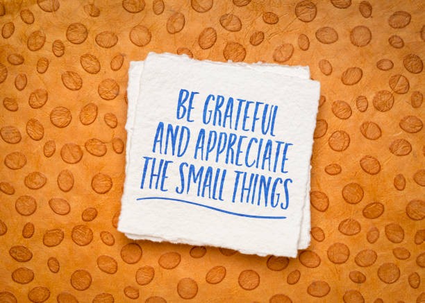 istock Be grateful and appreciate the small things - inspirational note 1413831055