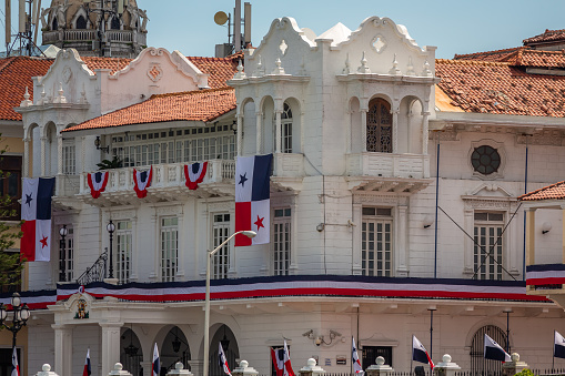 Detailed View of the Ministerio de la Presidencia, Palacio de Las Garzas, Presidential Palace for the Panama President