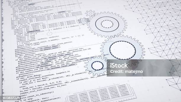 Computer Engineering Code Engineering It Design With Python Computer Language Code Text And Gears ...