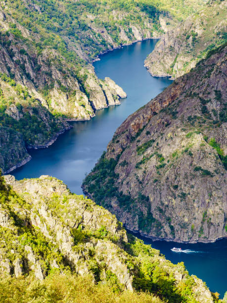 istock River Sil Canyon, Galicia Spain. Mountain view. 1413837544