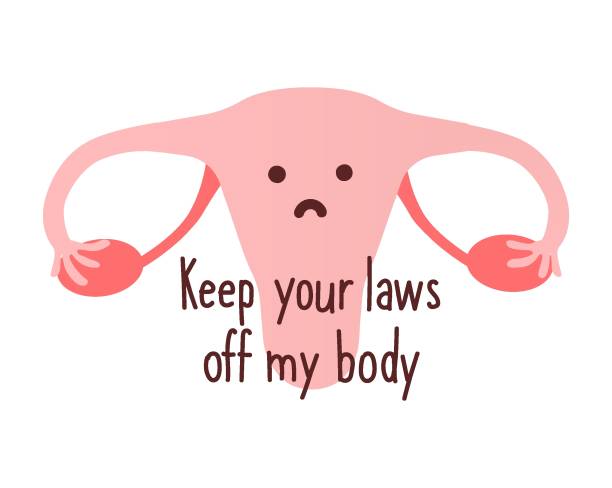 keep your laws off my body. women's demanding continued access to abortion - roe vs wade 幅插畫檔、美工圖案、卡通及圖標