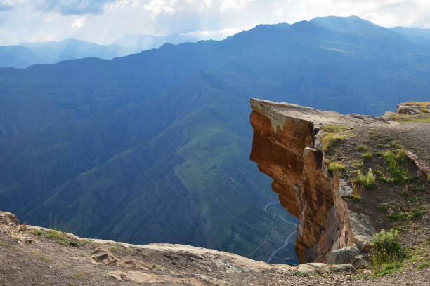 다게스탄, 러시아의 아름다운 산 풍경 - mountain mountain peak environment caucasus 뉴스 사진 이미지