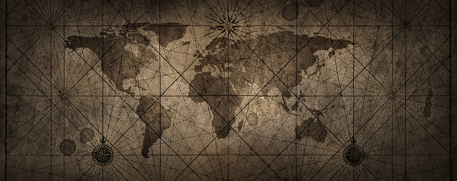 Grungy map of the world