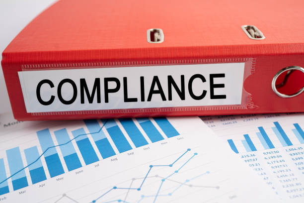 istock Compliance. Binder data finance report business with graph analysis in office. 1413847144