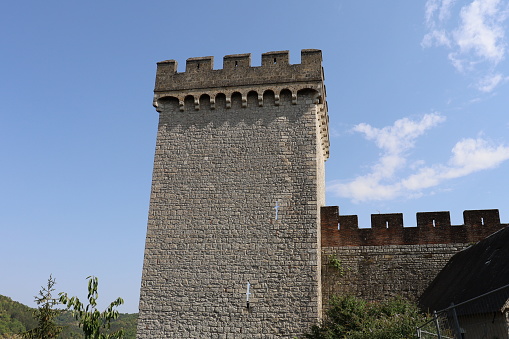 The tower of the hanged, view from the outside, city of Cahors, Lot department, France