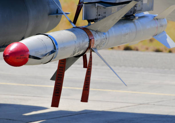 Military fighters jet three group aircraft at high speed, flying high in the sky
