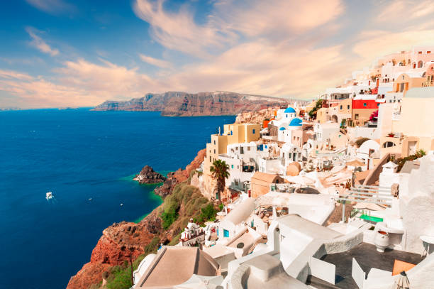 istock White architecture in Santorini island, Greece. 1413867385