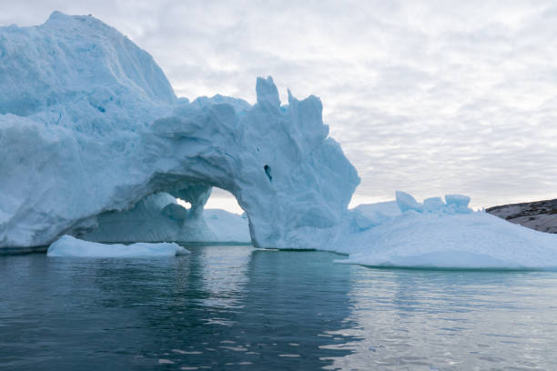 istock Climate change and global warming. Icebergs from a melting glacier in Greenland. 1413871436