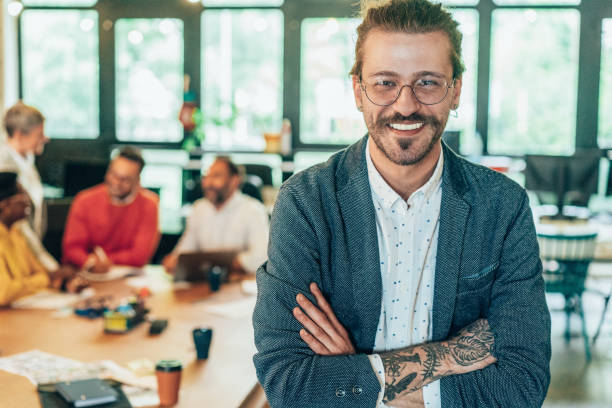 istock Successful businessman in the office 1413873793