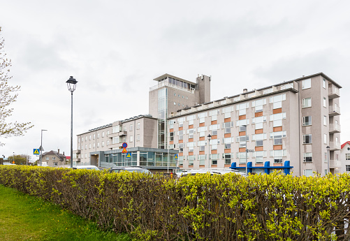Reykjavik Iceland - May 29. 2021: The Landakot Hospital in the center of the capital