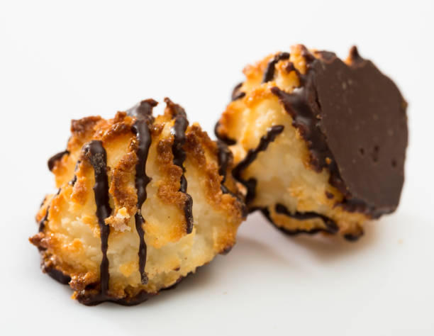 istock Coconut cookies with chocolate glaze 1413898269
