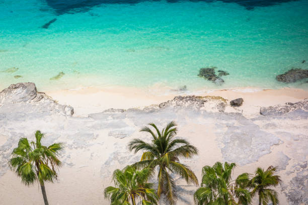 istock Tropical paradise: Cancun idyllic caribbean beach from above, Riviera Maya 1413904270