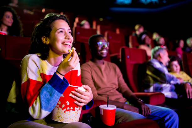 istock Friends having fun at the cinema 1413907398