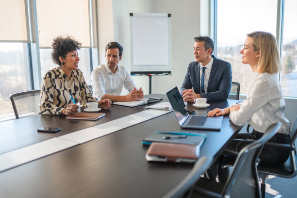 istock Determined Company Management On A Business Meeting 1413910096
