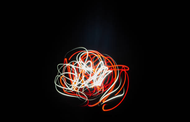istock Abstract Light Painting Shapes at Night 1413926207