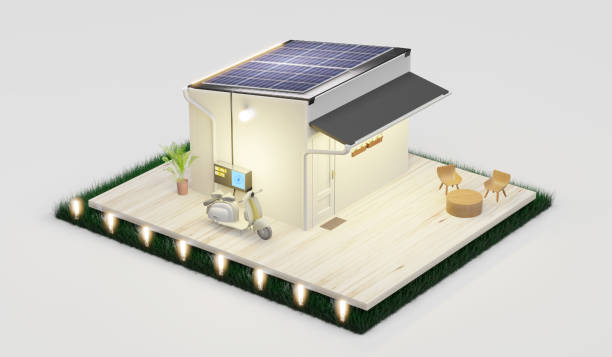 istock smart home solar photovoltaic home Energy Saving Ecosystem Isometric Solar Home System Diagram solar energy 3d illustration 1413926768