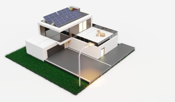 istock smart home solar photovoltaic home Energy Saving Ecosystem Isometric Solar Home System Diagram solar energy 3d illustration 1413926782