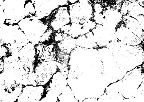 Distress grunge texture abstract background vector. Abandoned road, old dirty sidewalk. Aged cement, battered pavement. Black and white damaged footpath, crack concrete, bad condition rough wall art.