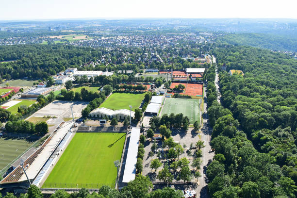 istock View of Stuttgart city with sports fields, Germany 1413945520