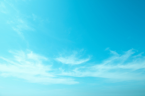 Panoramic blue sky and white clouds.