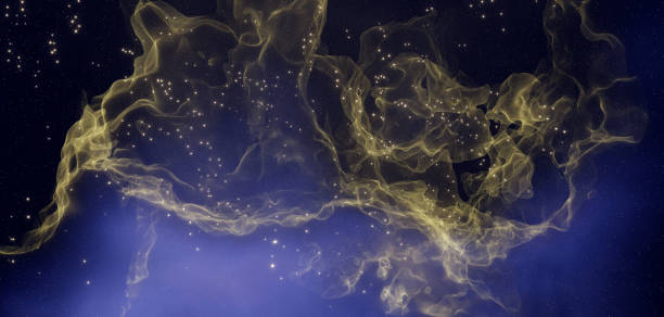 istock Vibrant Colorful Nebula Cosmos Far Away flashy Gray Background 1413950203