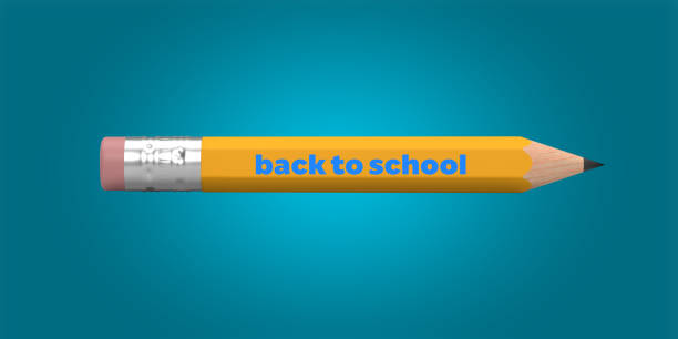 Back to school written on blackboard with school supplies