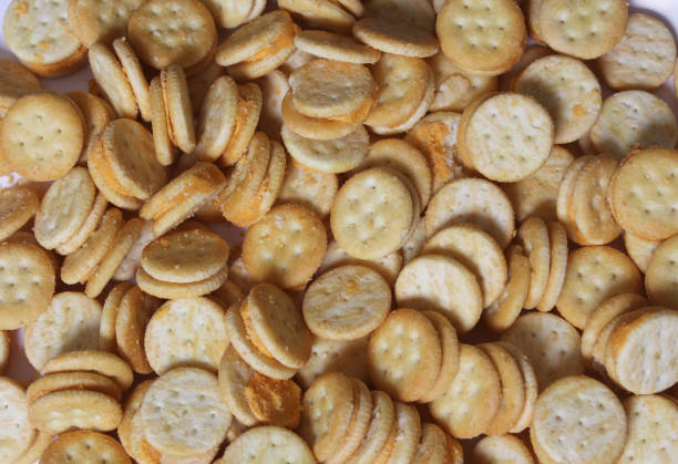 istock Pile of Cheese Snack Crackers Close up 1413961781