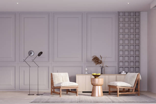 istock 3d rendering,3d illustration, Interior Scene and  Mockup,furniture designer render 3D model Armchair  living room. 1413964755