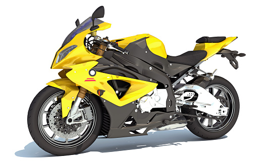 Sport Bike Racing Motorcycle 3D rendering