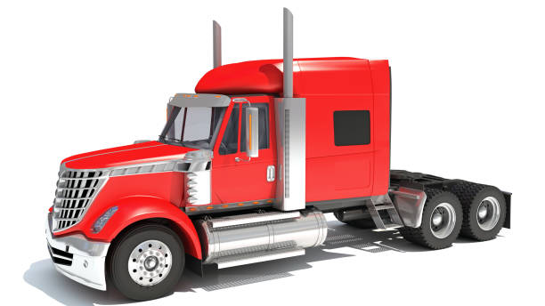 red semi truck