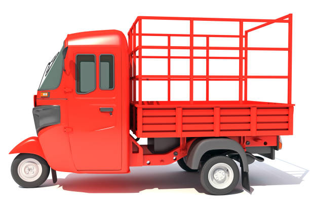 istock Pickup Mini Truck Carrier 3D rendering on white background 1413971823