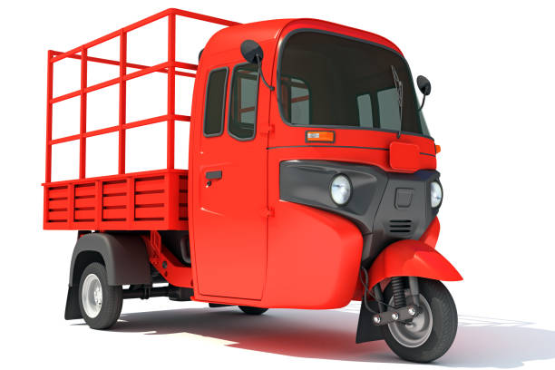 istock Pickup Mini Truck Carrier 3D rendering on white background 1413971824