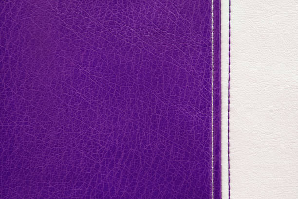 istock Purple and white leather with decorative seam texture background 1413972054